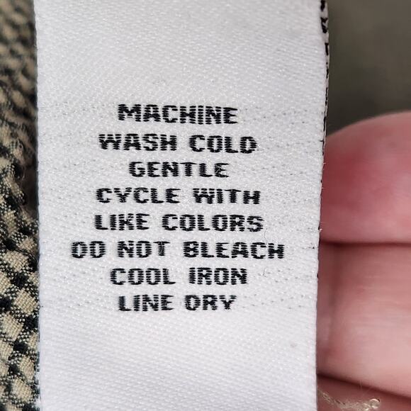 Habitat Green Checked Lagenlook Asymmetrical Seersucker Tunic Women's L - Picture 4 of 8